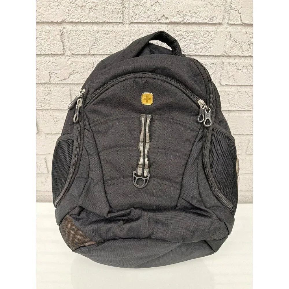 Swiss Gear Wenger- Synergy Black Laptop Backpack with Side Pockets